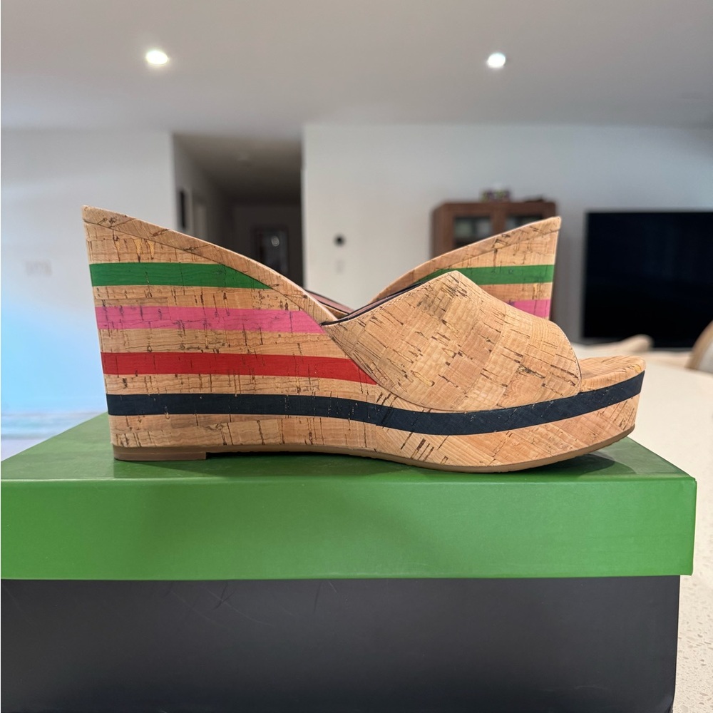 Kate Spade Multicolor Cork Wedges - Picture 2 of 3